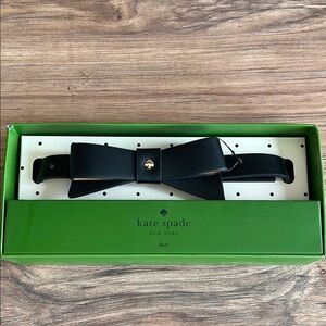 NEW Kate Spade Black Bow Belt size L XL